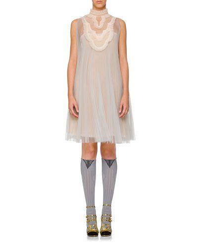 prada pleated organze dress|Prada Sleeveless Pleated Organza Cocktail Dress .